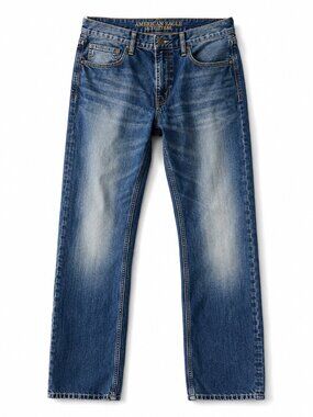 American Eagle Original Straight Y2K Vintage Wash Jeans Mens 34x34